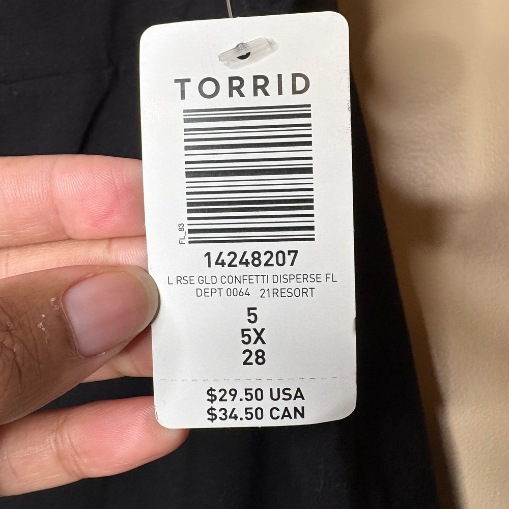 NWT Torrid Women Rose Gold Confetti Disperse Leggings Plus Sz 5X Pilates Sports - Picture 4 of 7